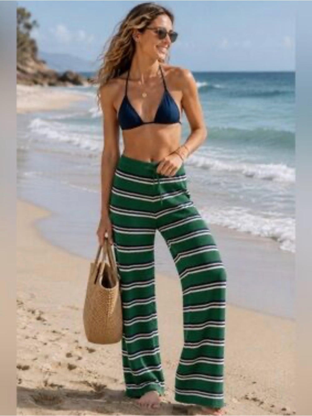 Free People FP Beach Mariner Sweater Pants Green Size S